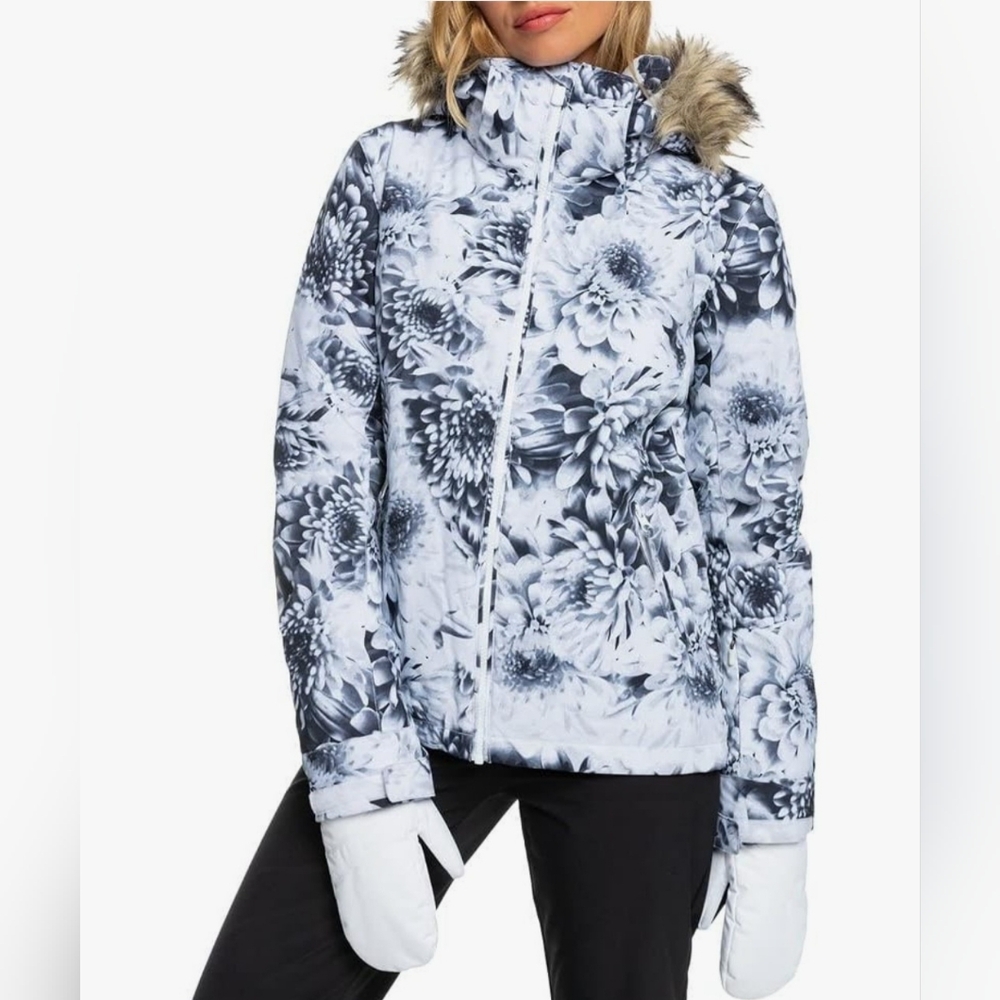 Roxy Jet Ski Floral Dryflight Snowboarding Insulated Jacket Size Small NWT